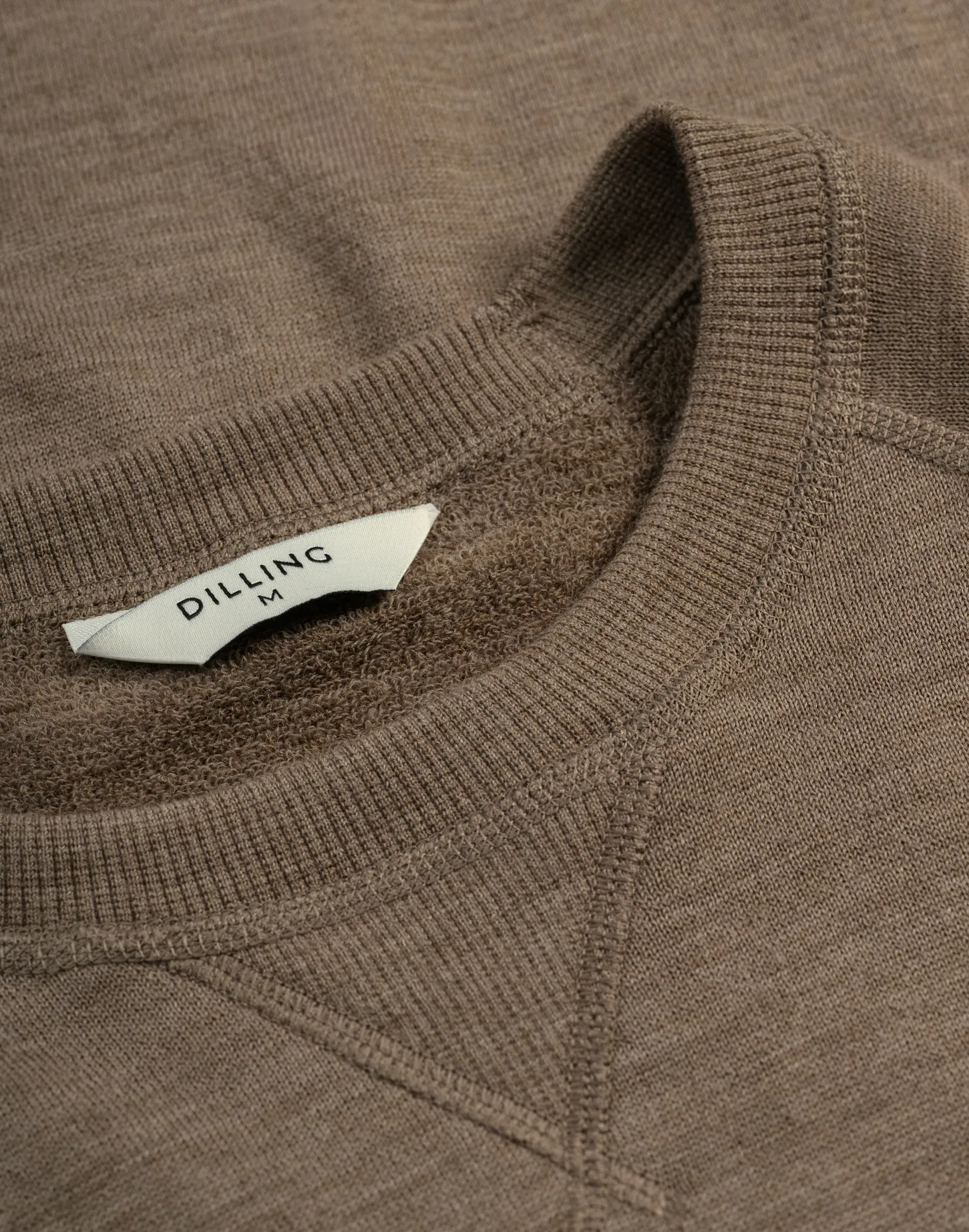 Sweatshirt i merinouldfrotté til mænd