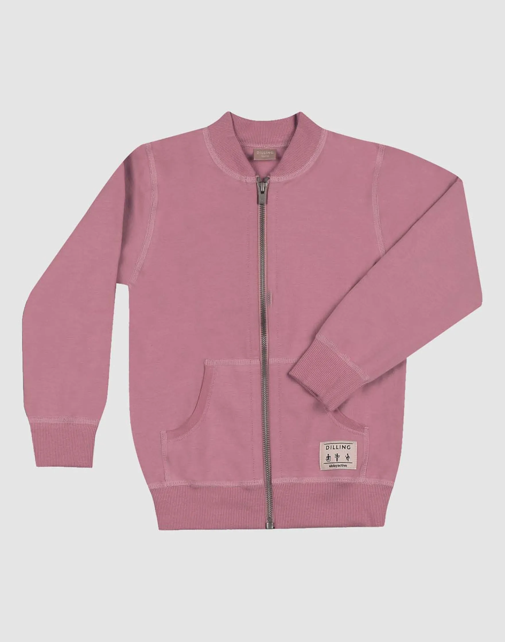Sweatshirt med lynlås bomuld til børn