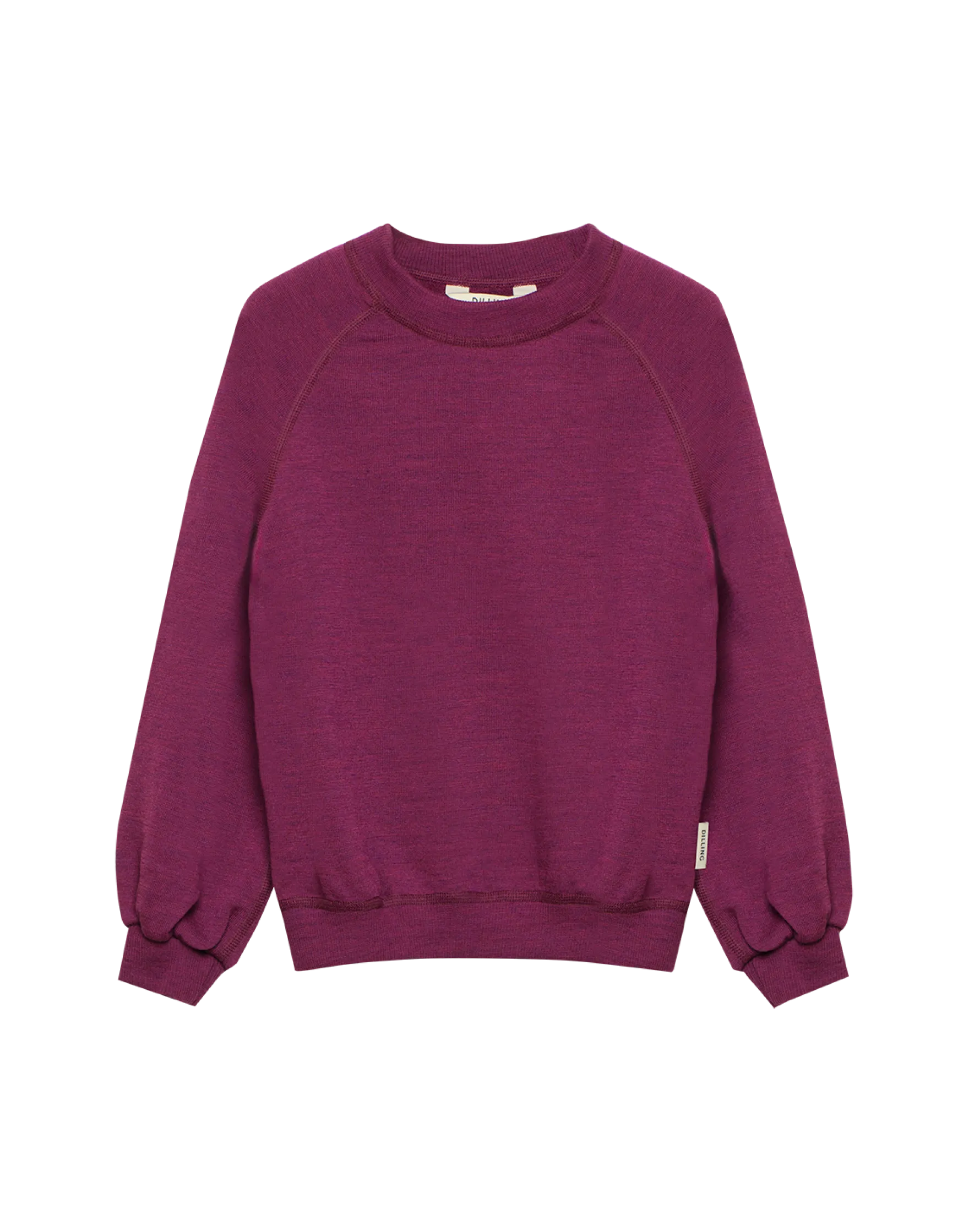 Sweatshirt med vide ærmer i merinouldfrotté til børn