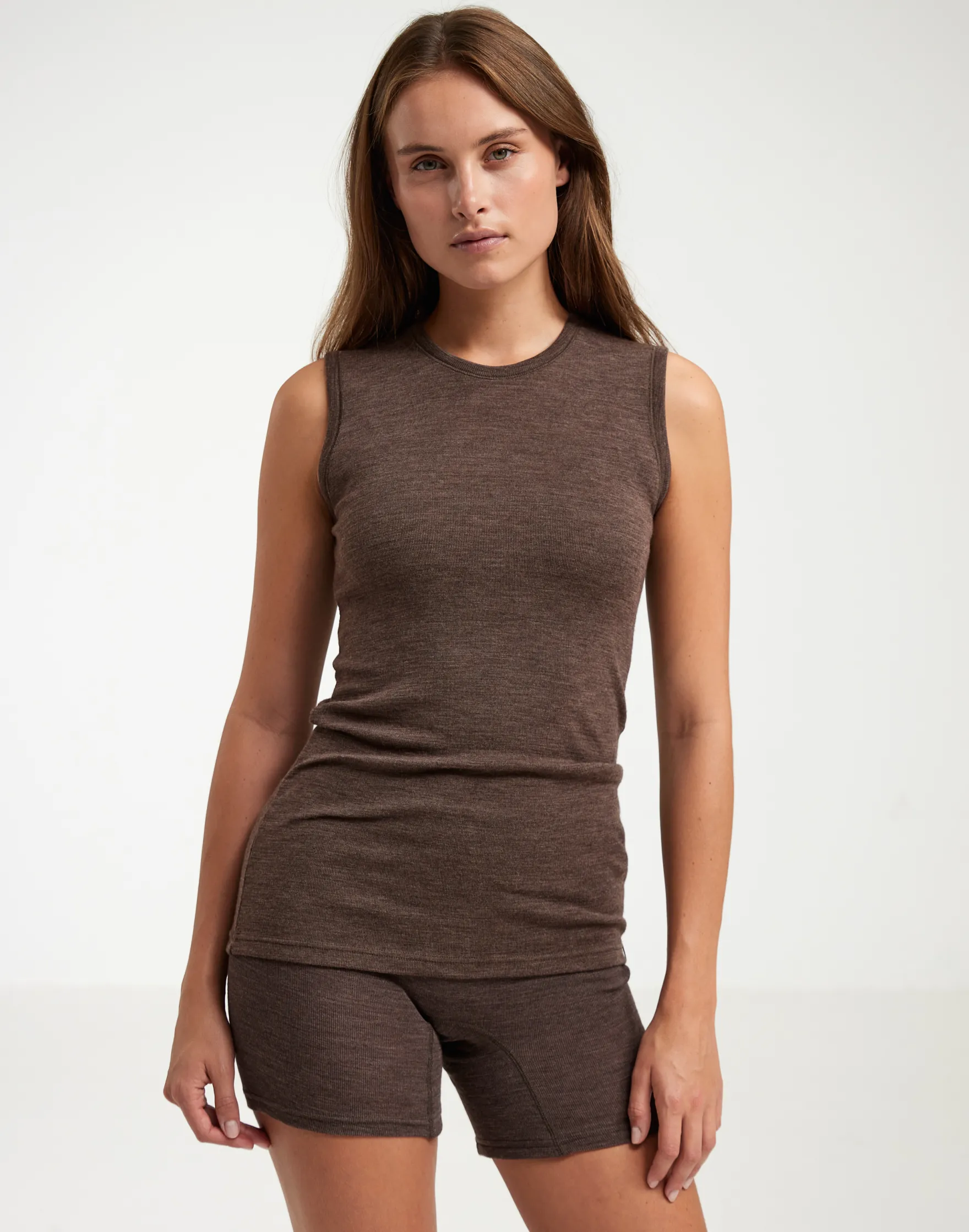 Tank top i merinould til kvinder