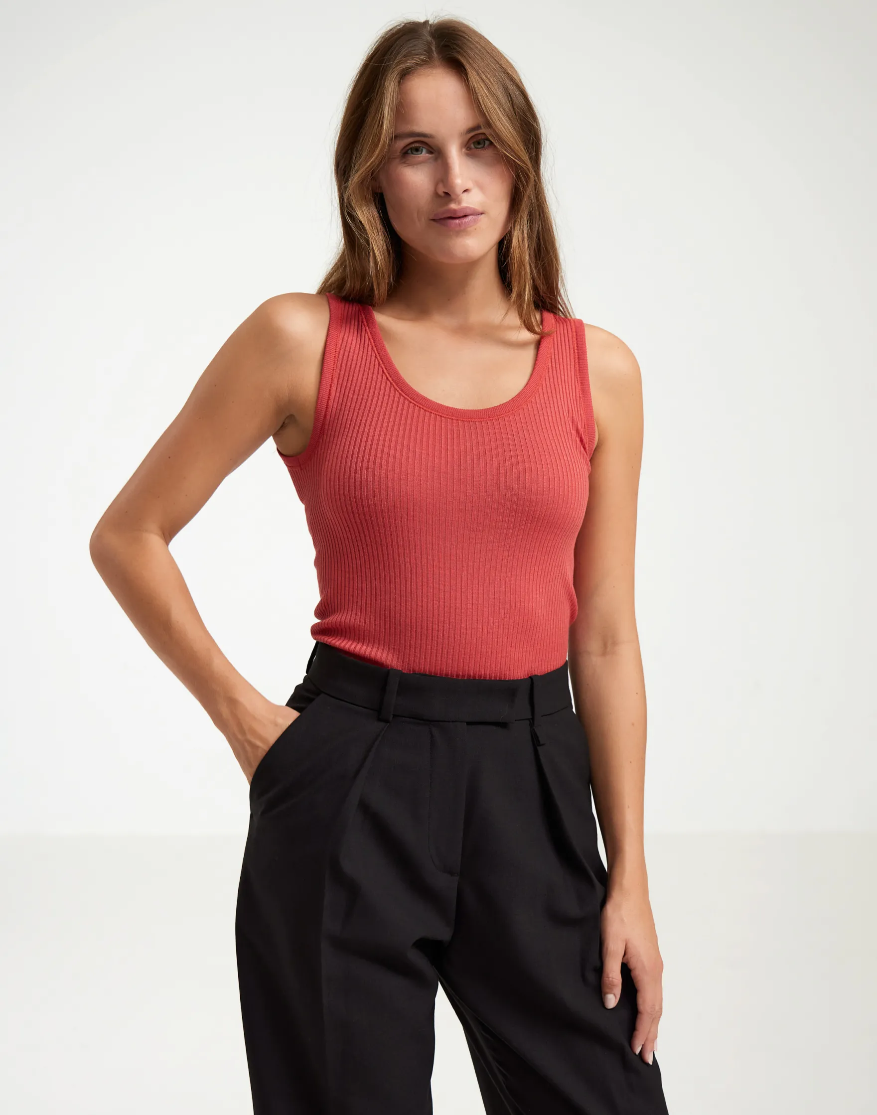 Tanktop i merinould til kvinder