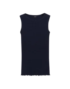 Tank top med hulmønster i merinould/silke til kvinder