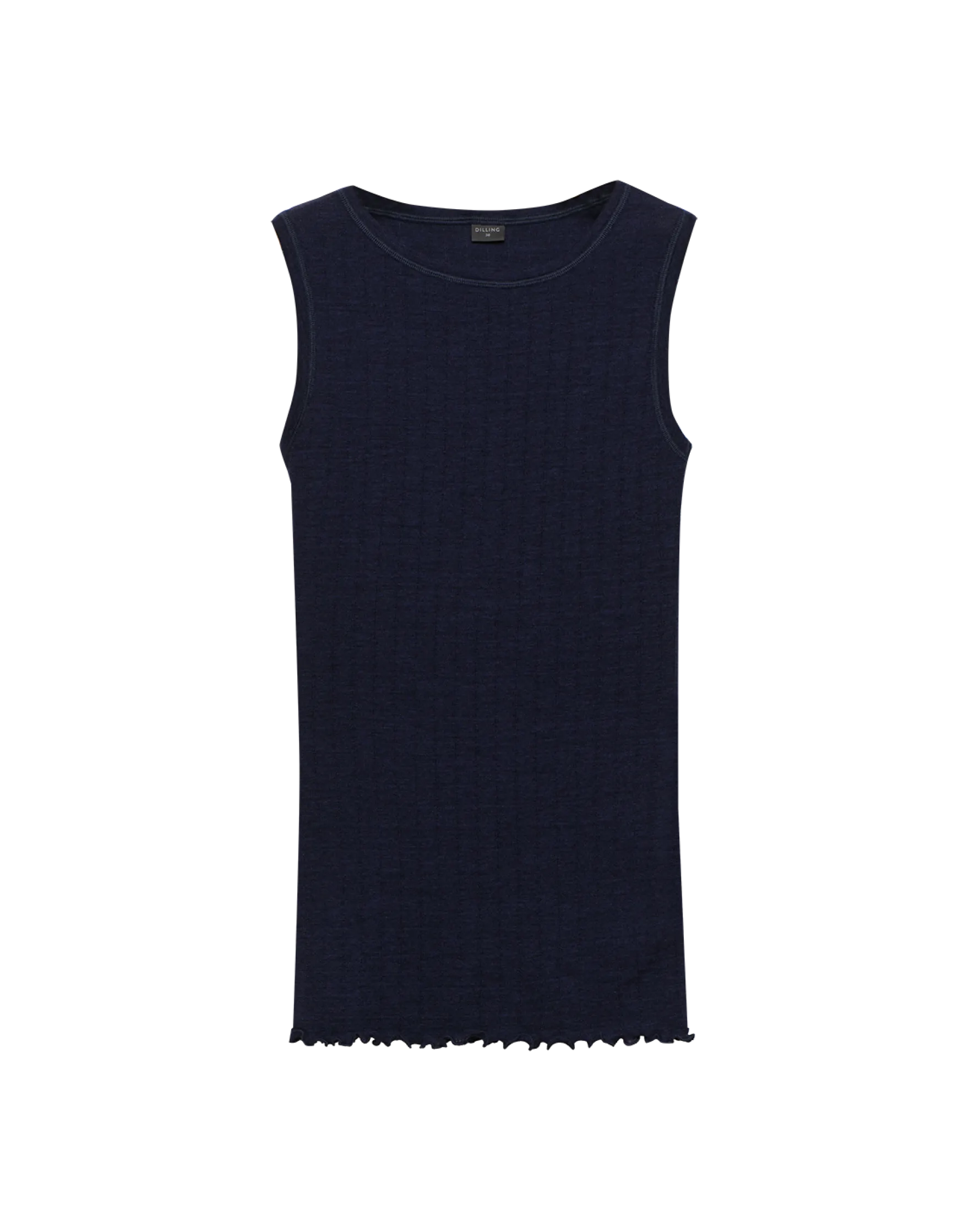 Tank top med hulmønster i merinould/silke til kvinder