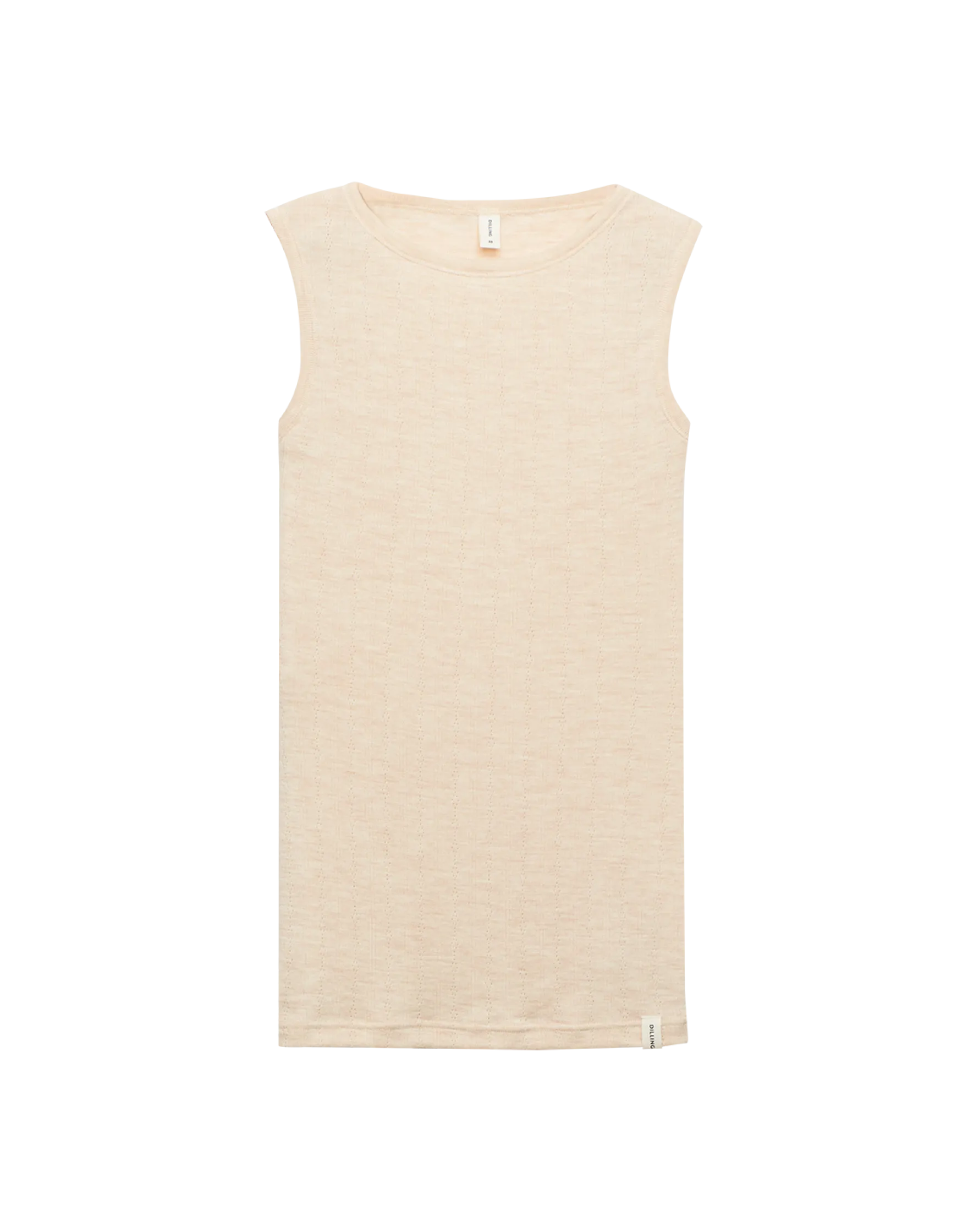 Tanktop med hulmønster i merinould til kvinder