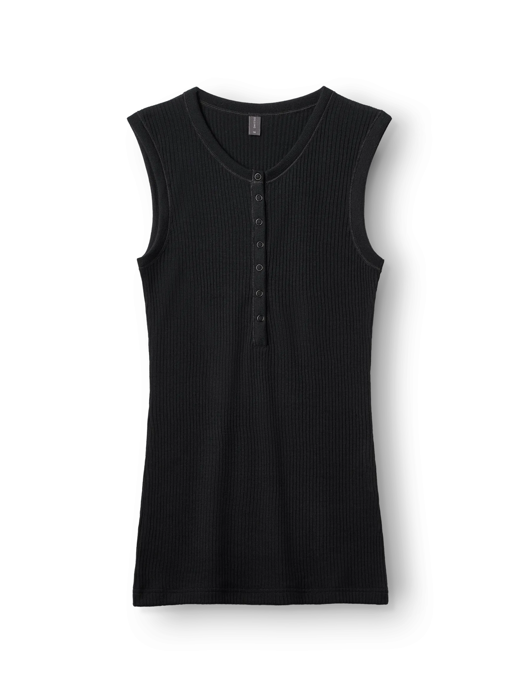Tank top med knapper i merinould til kvinder
