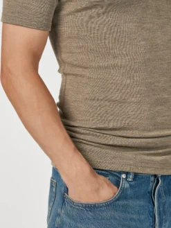 T-shirt i merinould til mænd