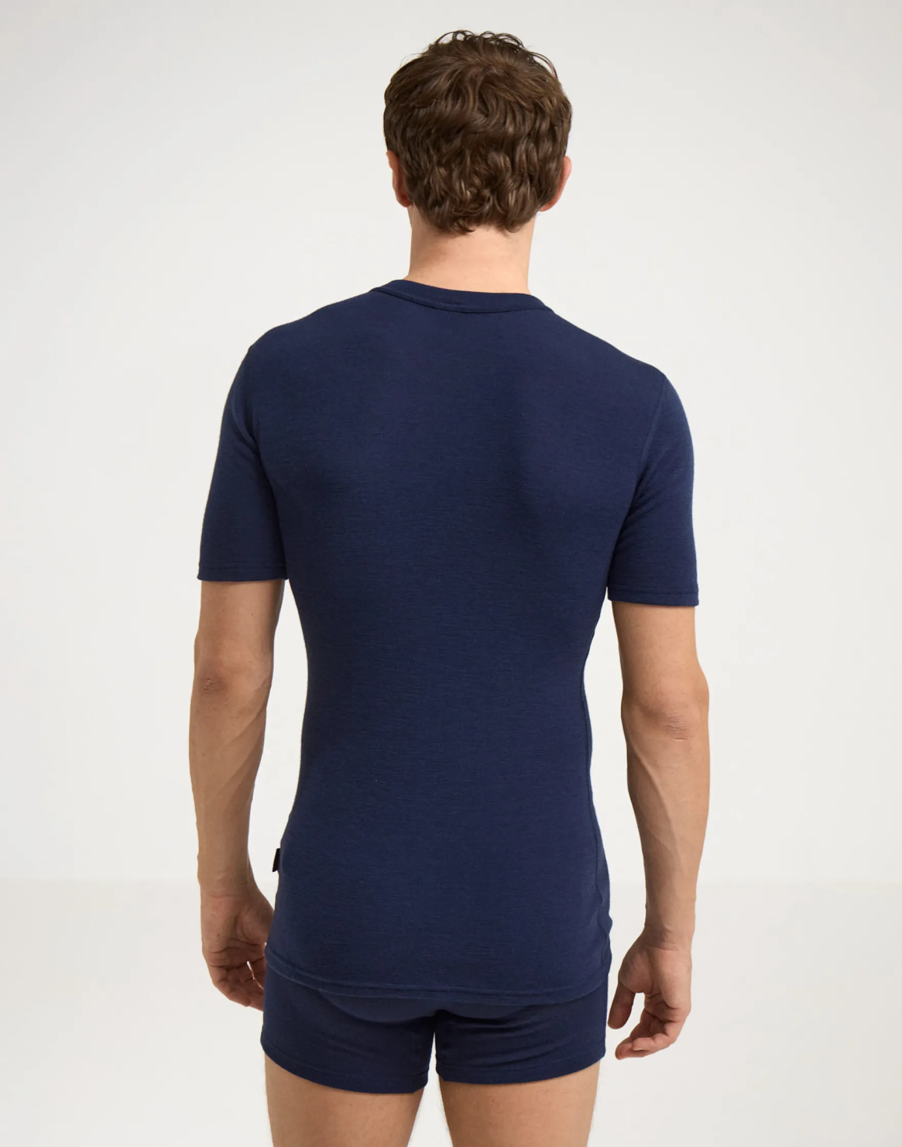 T-shirt i merinould til mænd