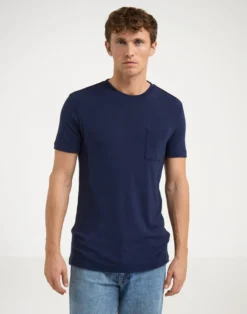 T-shirt i merinould til mænd