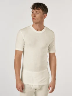 T-shirt i merinould til mænd