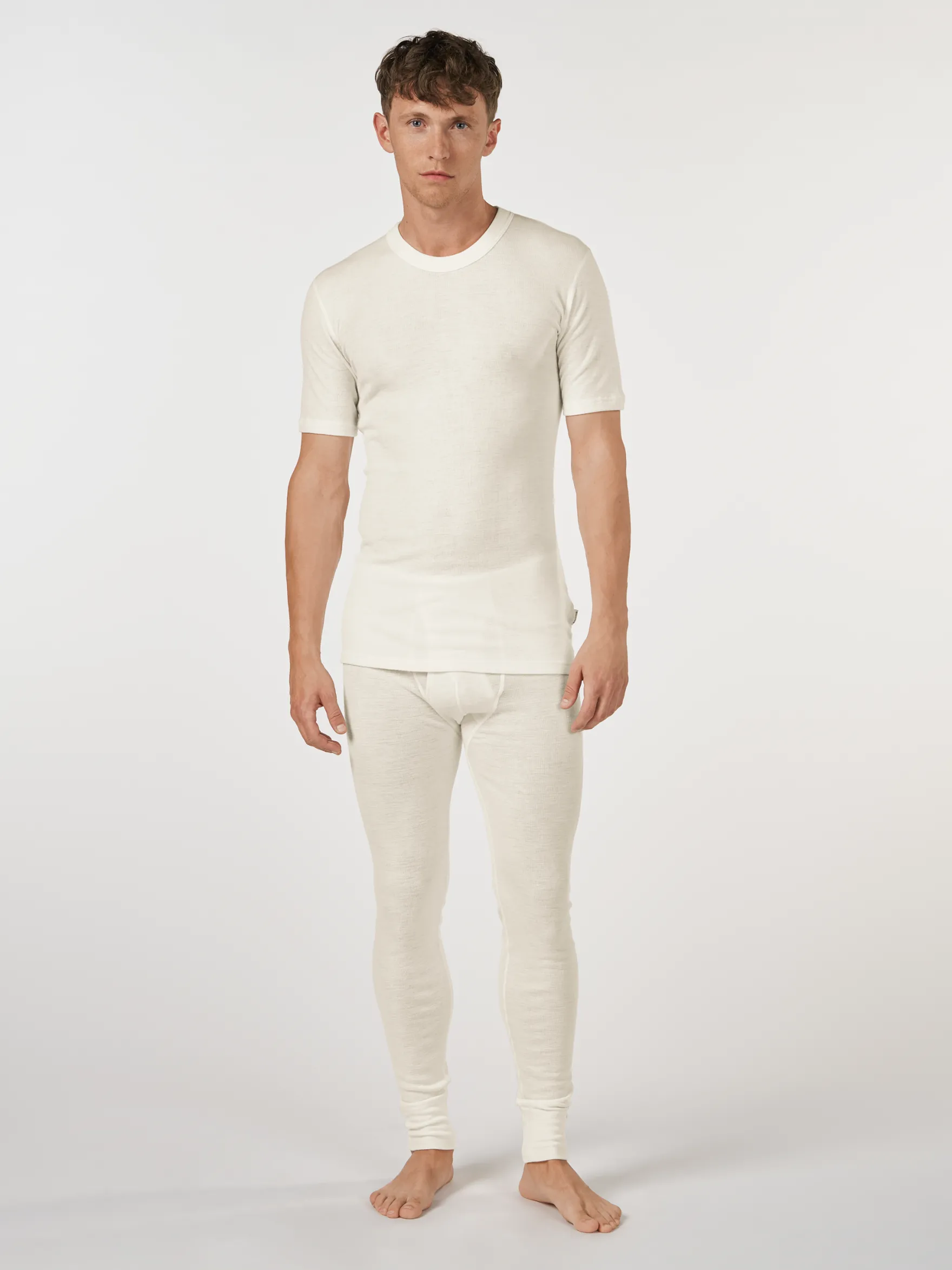 T-shirt i merinould til mænd