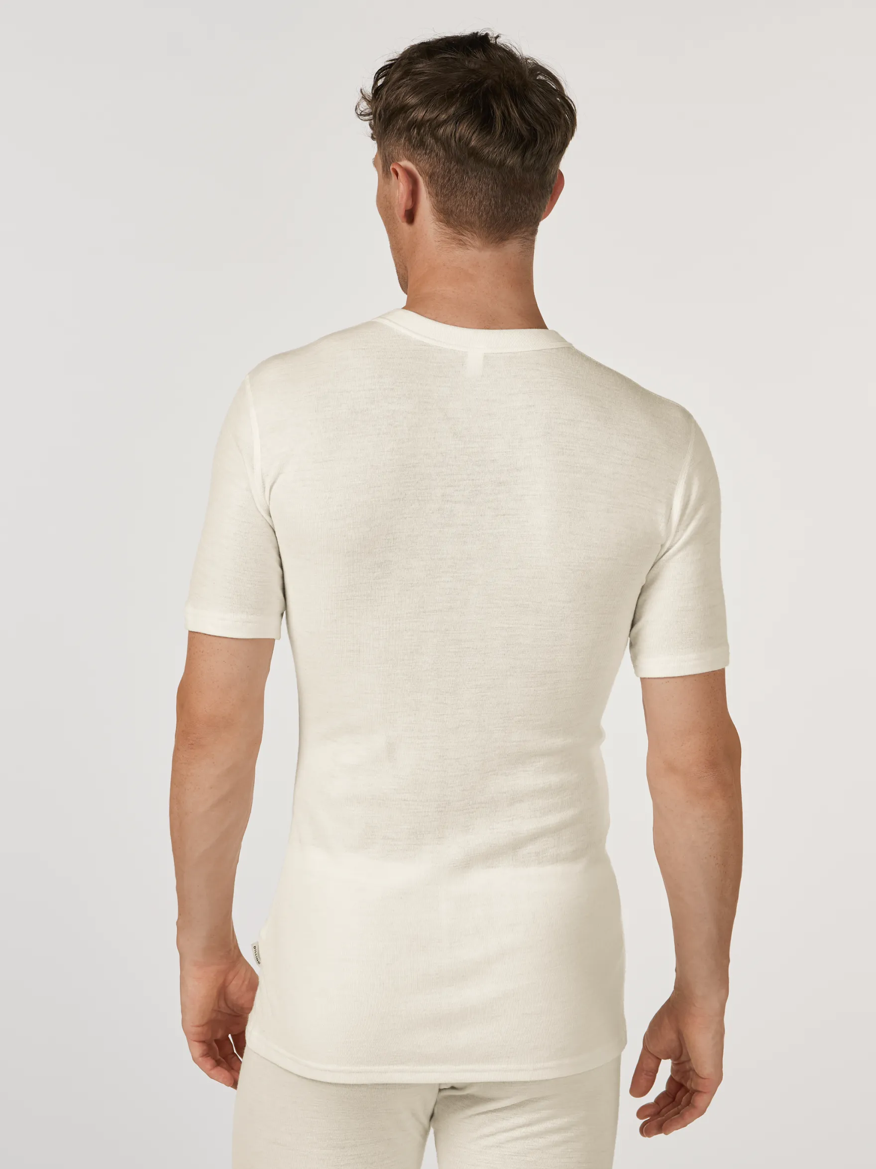 T-shirt i merinould til mænd