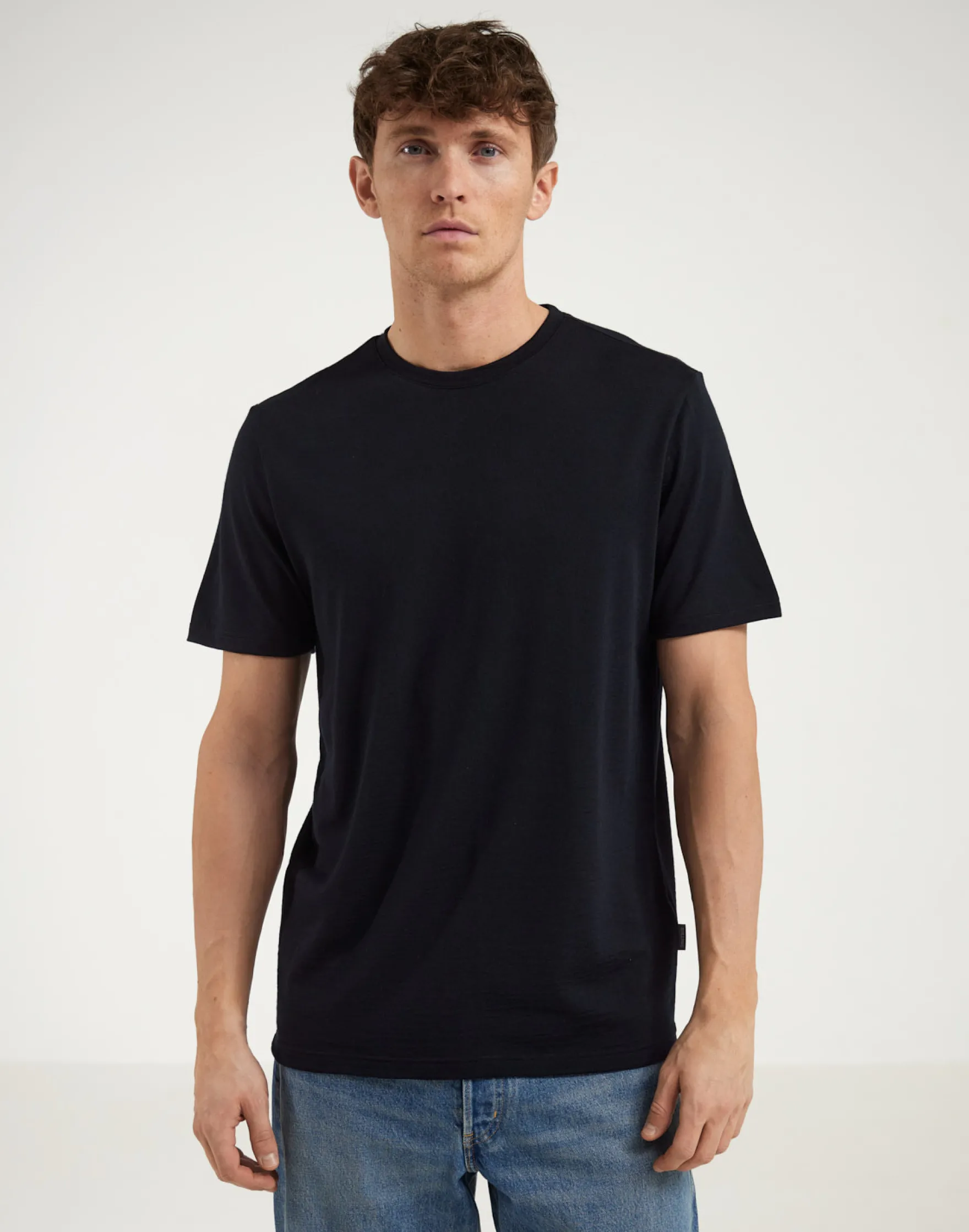 T-shirt i merinould til mænd