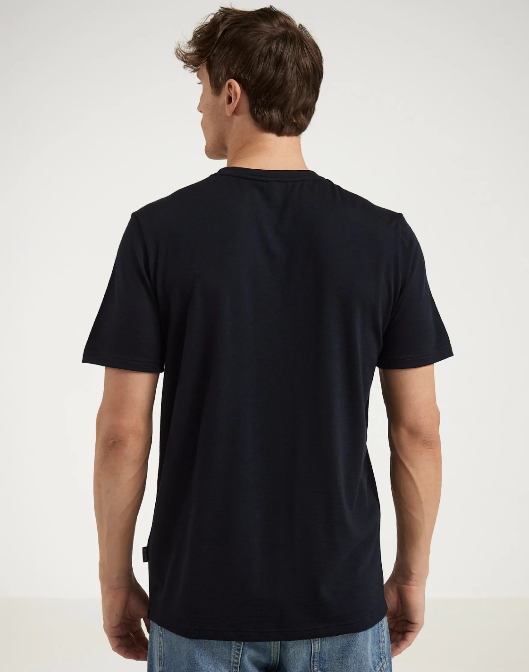 T-shirt i merinould til mænd