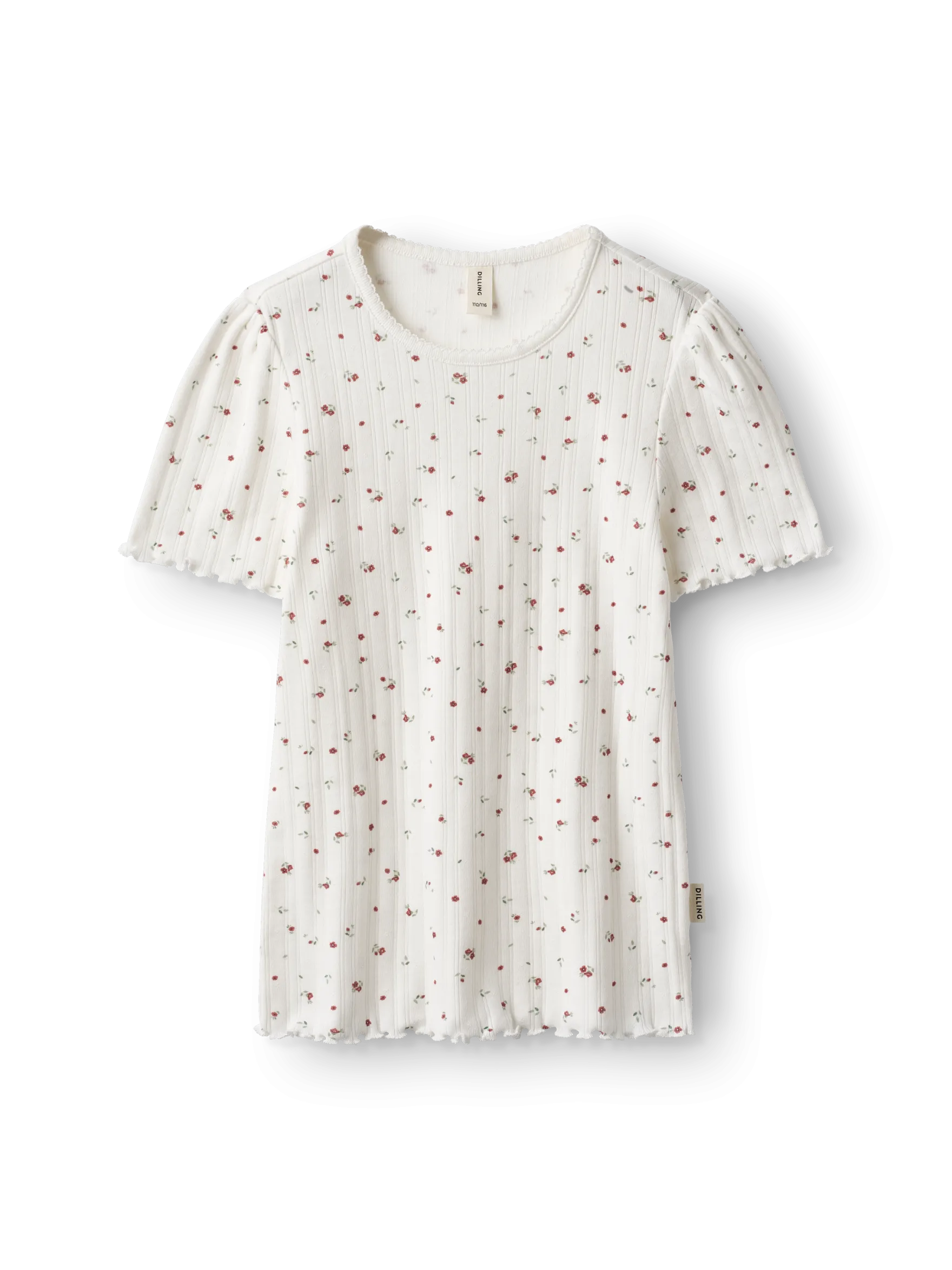 T-shirt med hulmønster i bomuld til børn