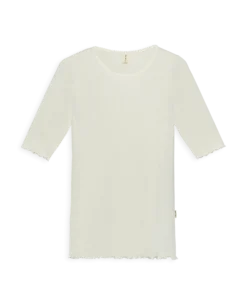 T-shirt med hulmønster i bomuld til kvinder