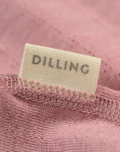 T-shirt med hulmønster i merinould/silke til børn
