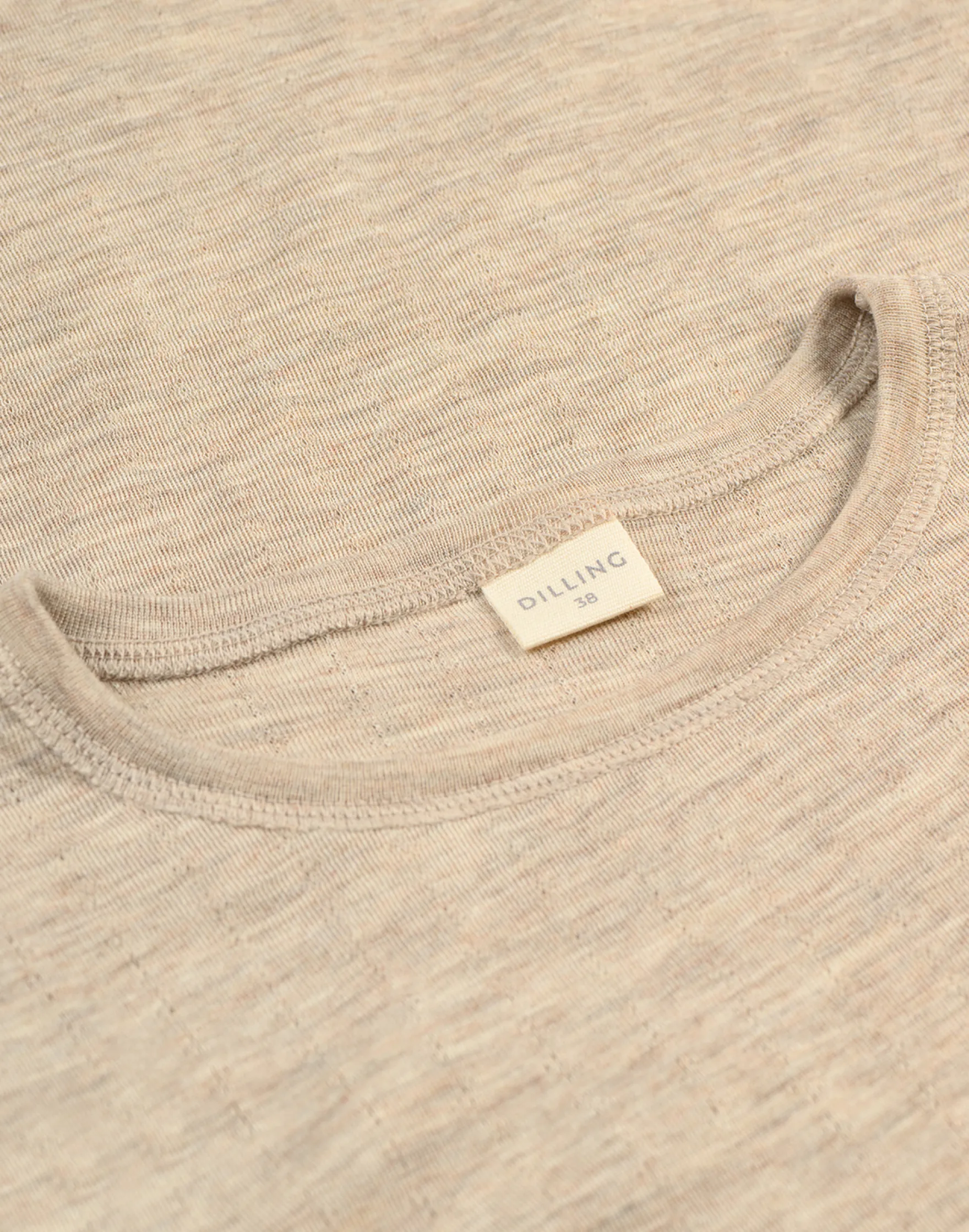 T-shirt med hulmønster i merinould/silke til kvinder