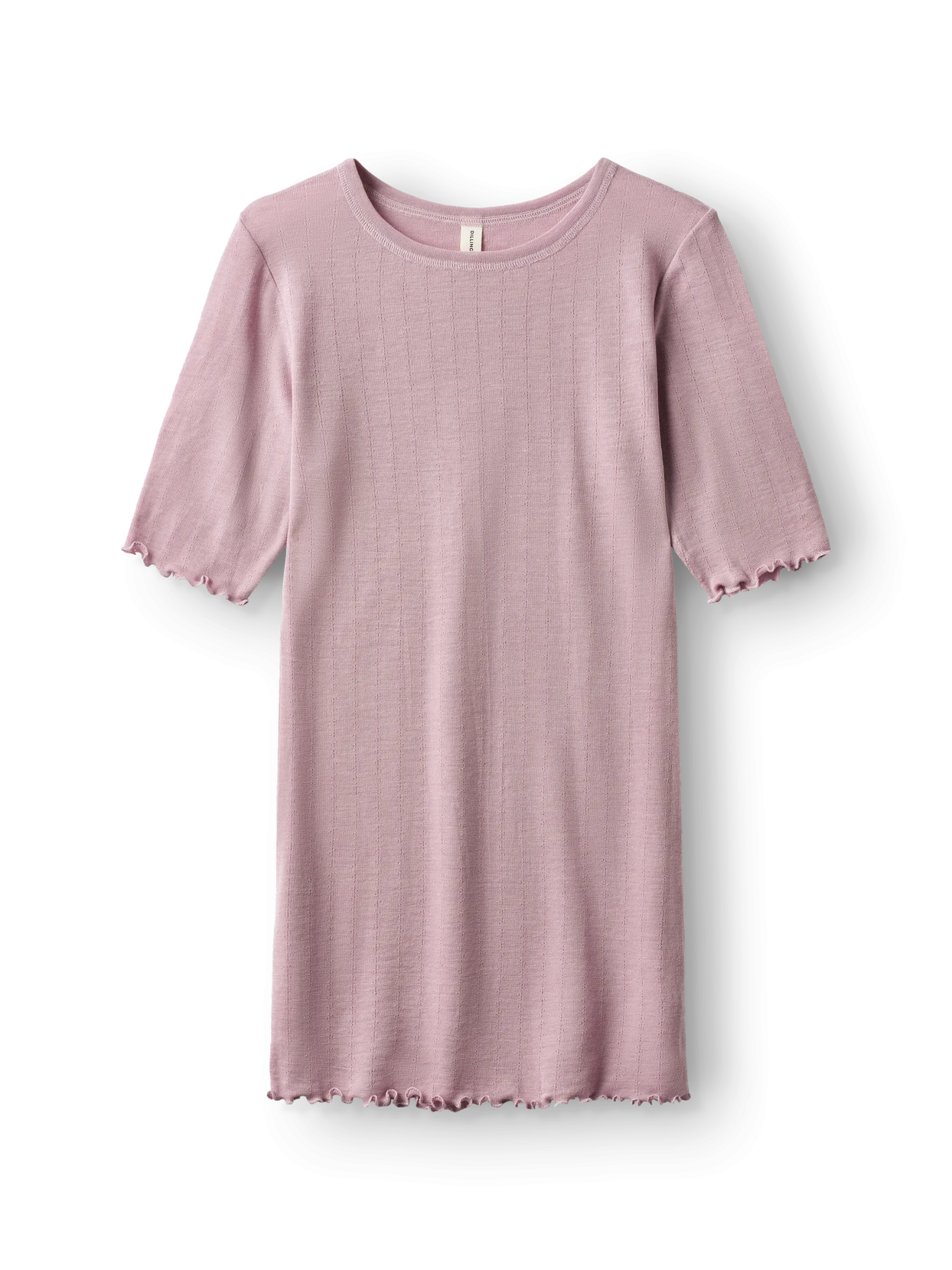 T-shirt med hulmønster i merinould/silke til kvinder