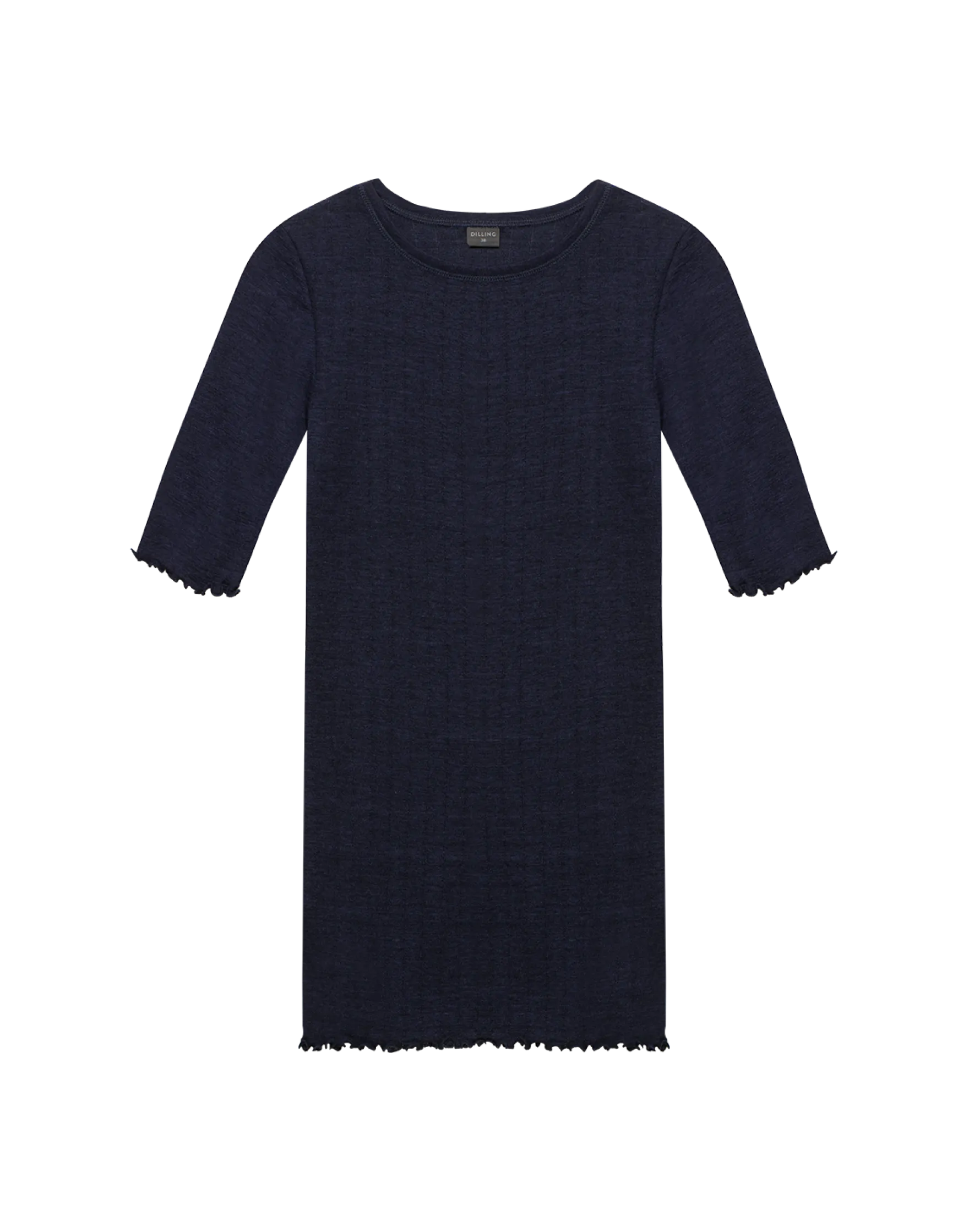 T-shirt med hulmønster i merinould/silke til kvinder