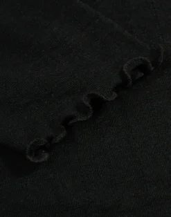 T-shirt med hulmønster i merinould/silke til kvinder