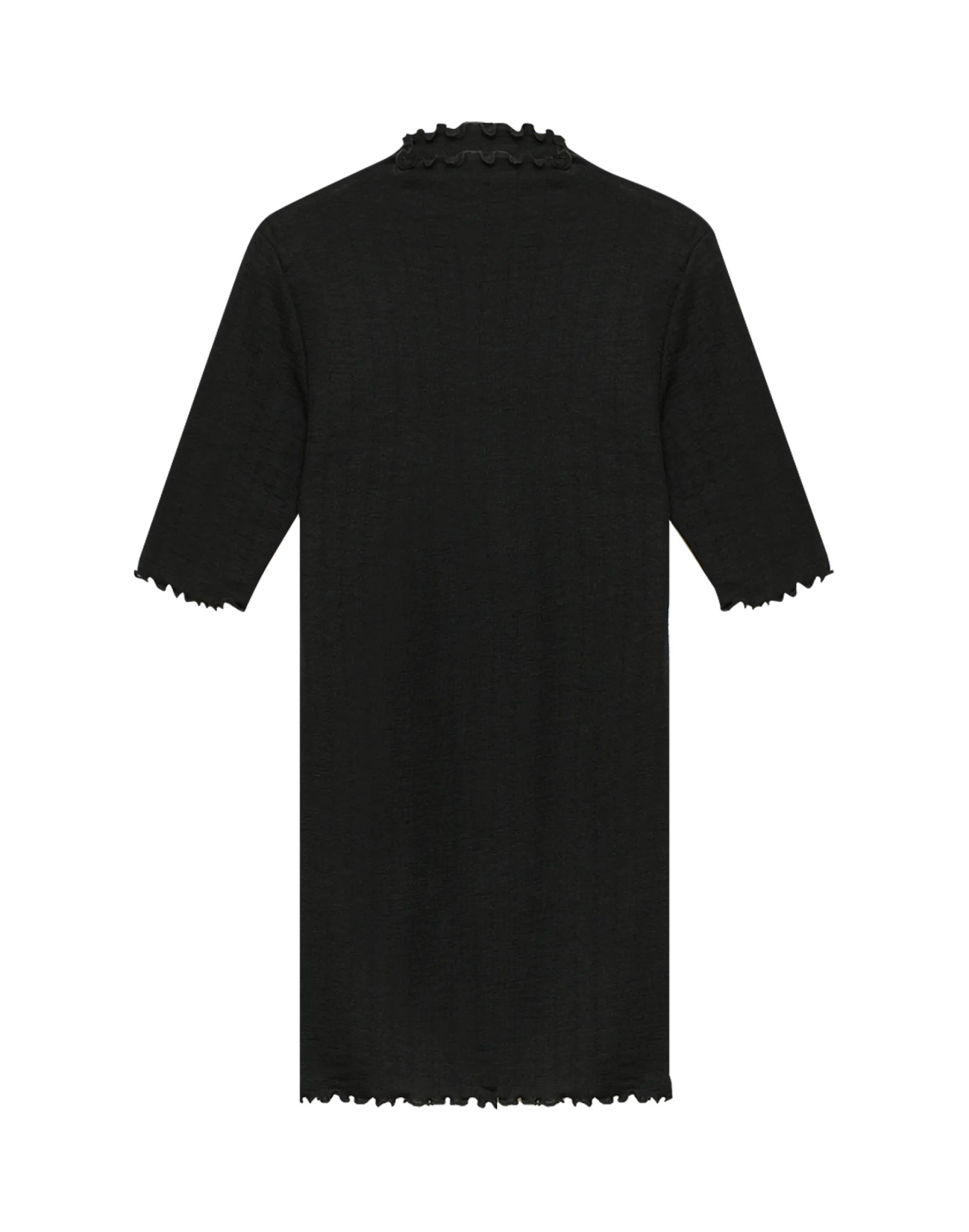 T-shirt med hulmønster i merinould/silke til kvinder