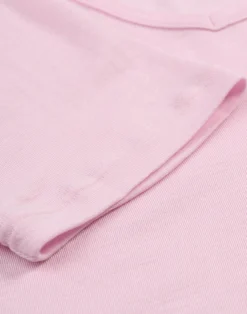T-shirt med V-hals i merinould/silke til kvinder