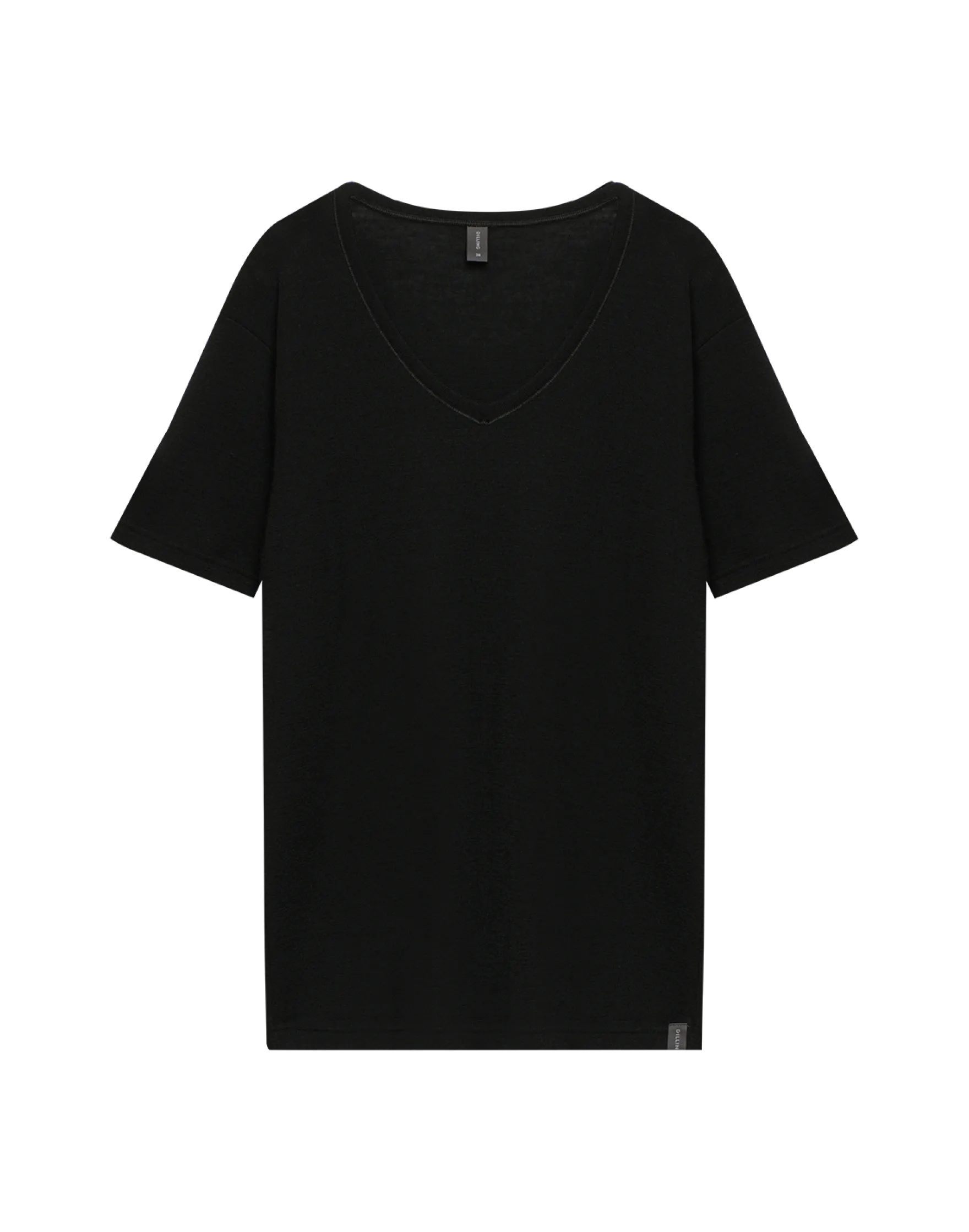 T-shirt med V-hals i merinould til kvinder