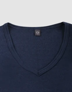 T-shirt med V-hals i merinould til mænd