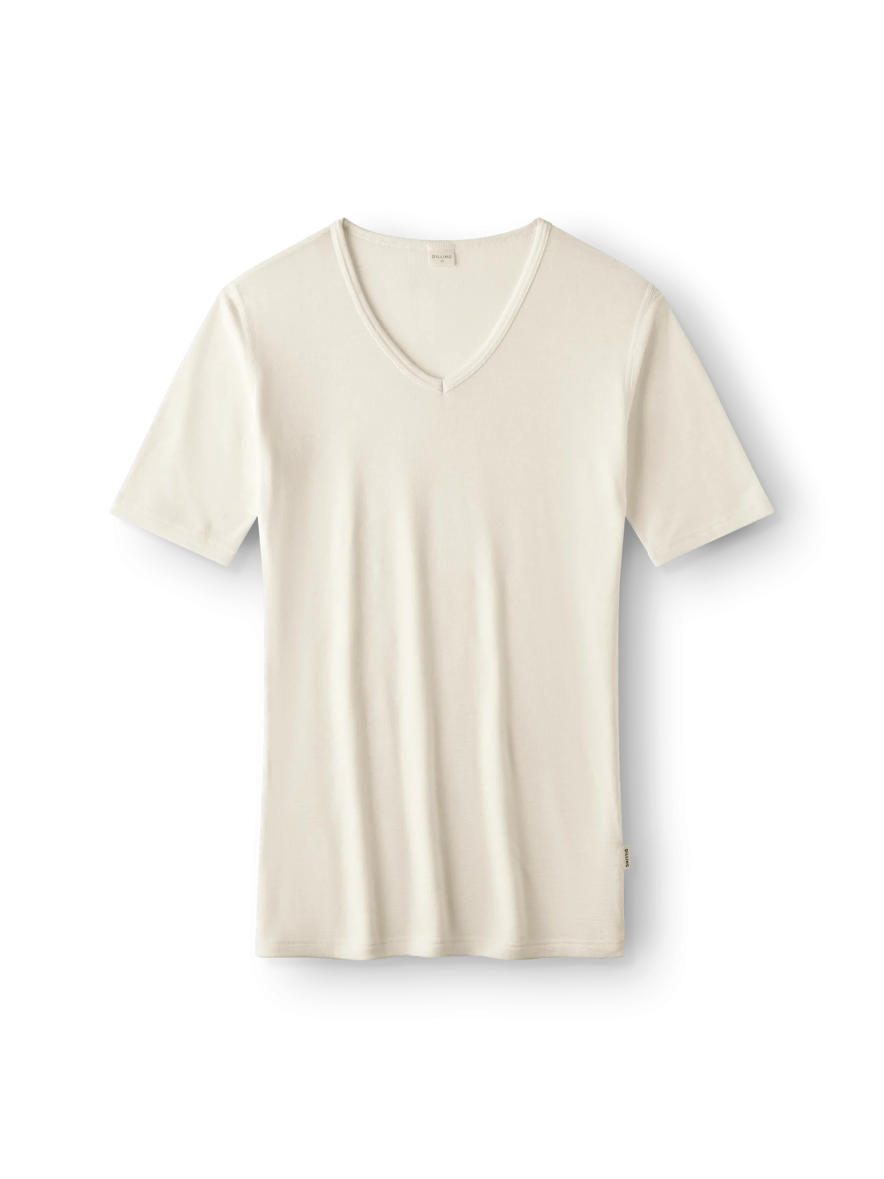 T-shirt med V-hals i merinould til mænd