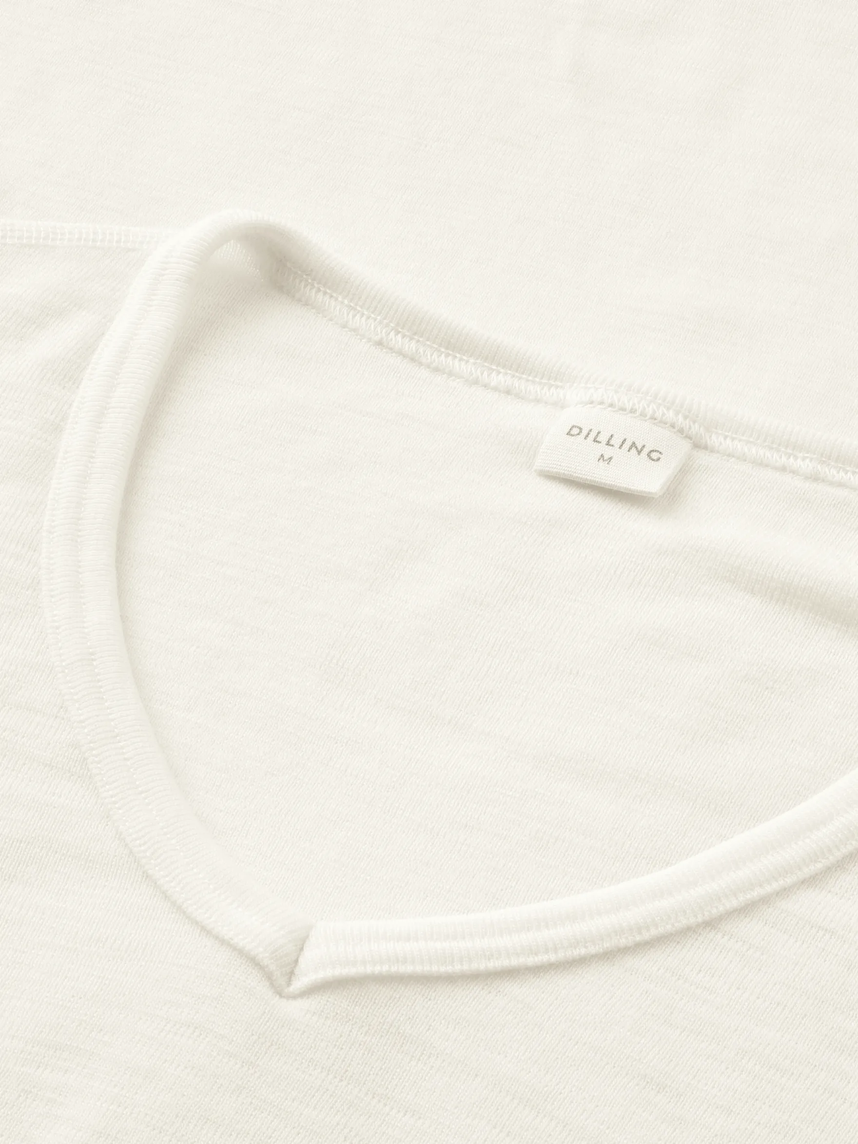 T-shirt med V-hals i merinould til mænd