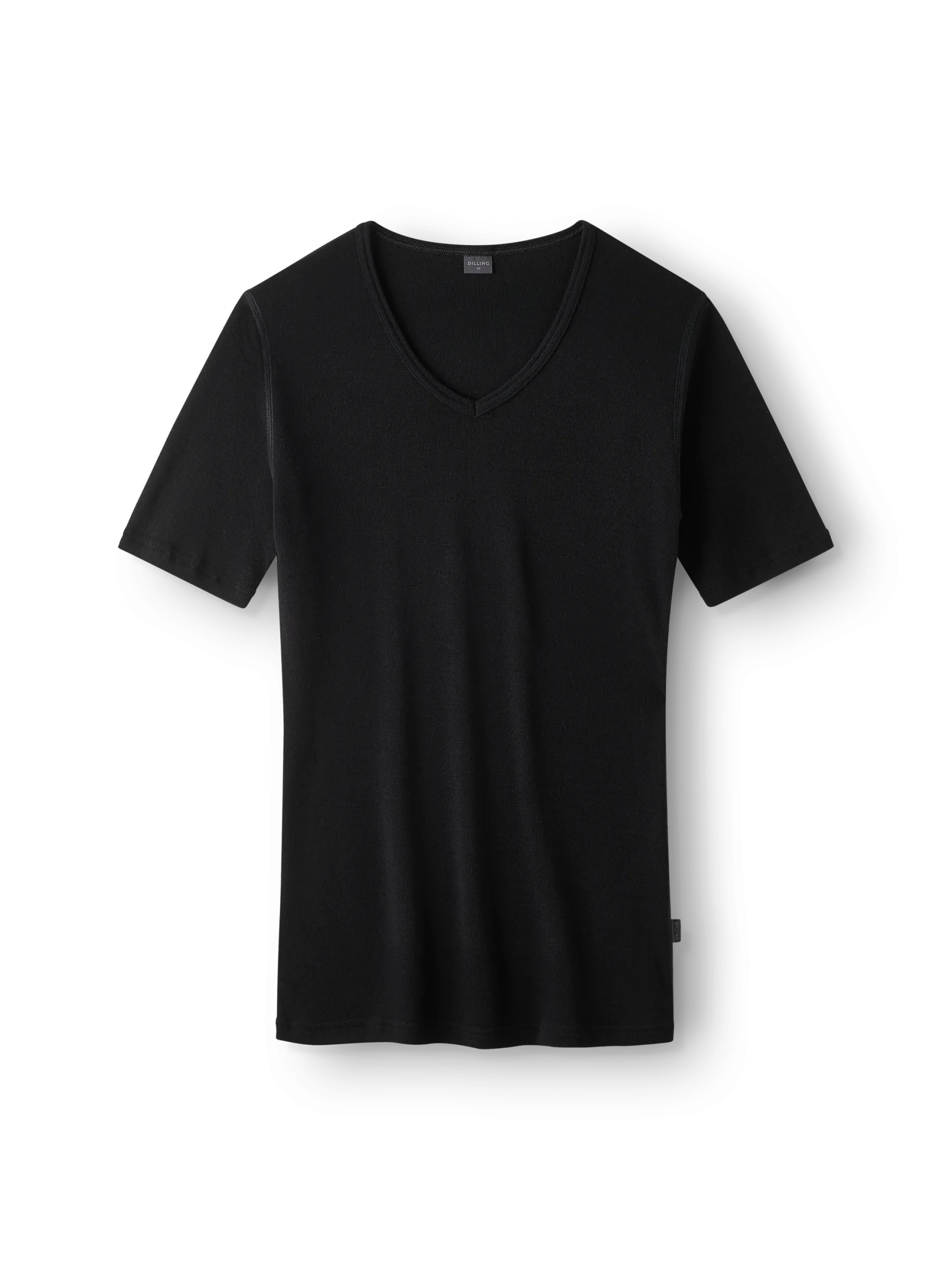 T-shirt med V-hals i merinould til mænd
