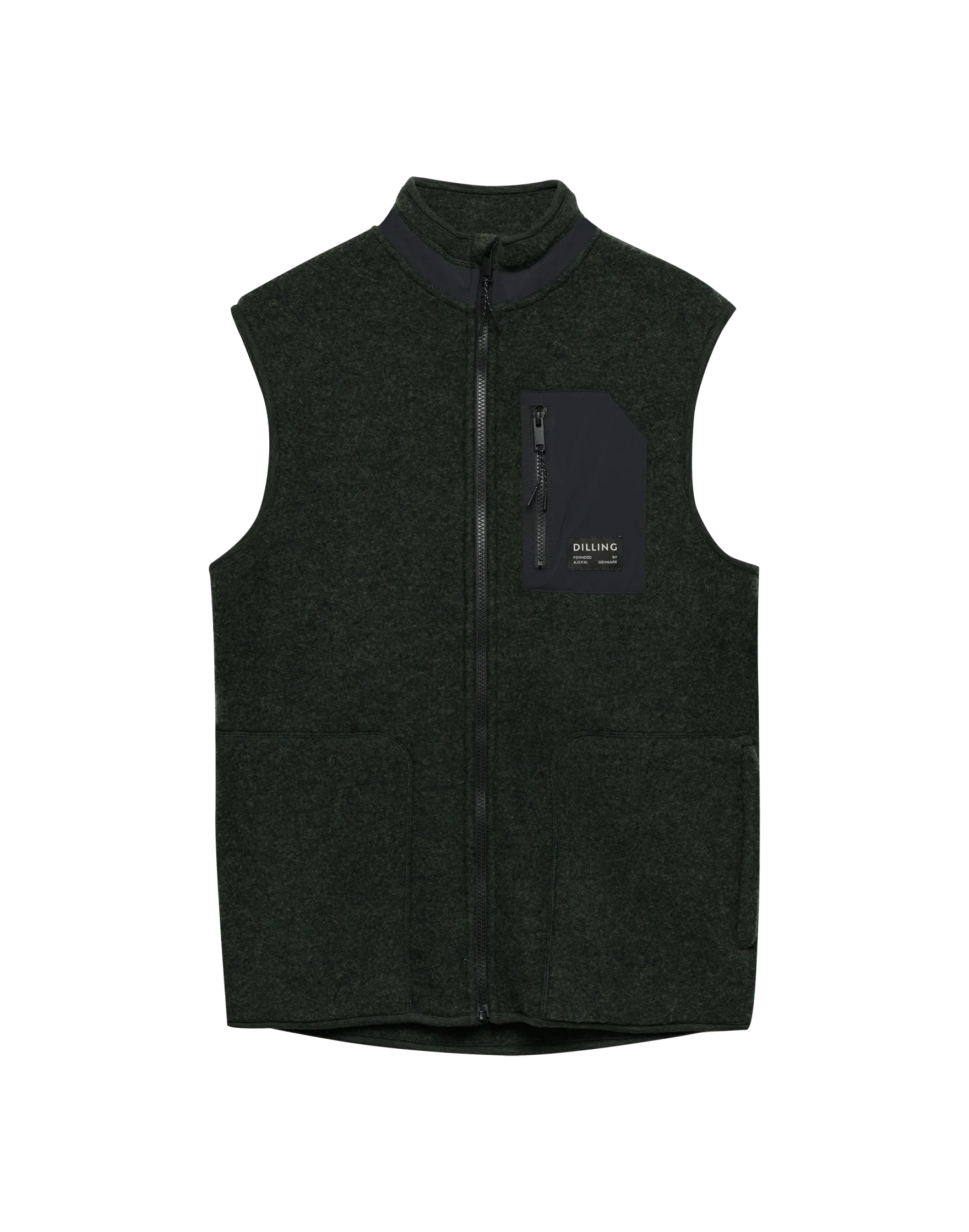 Vest i merinouldfleece til mænd