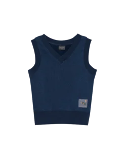 Vest i merinouldfrotté til baby